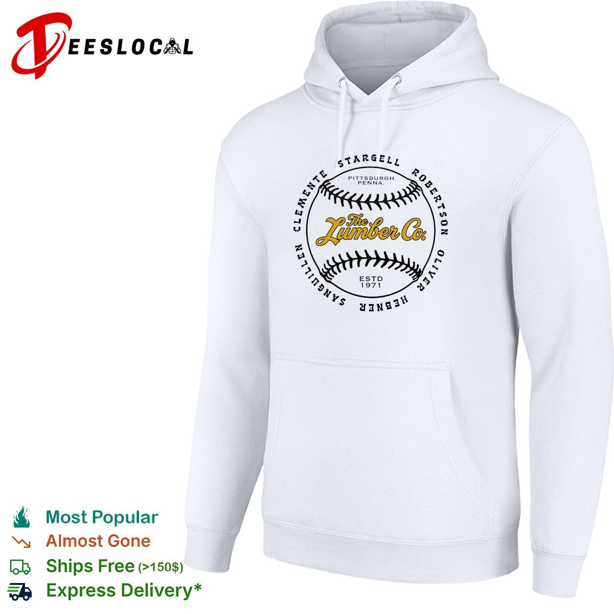Pittsburgh Lumber Co 1971 baseball Clemente Stargell Robertson Oliver Hebner Sanguillen shirt