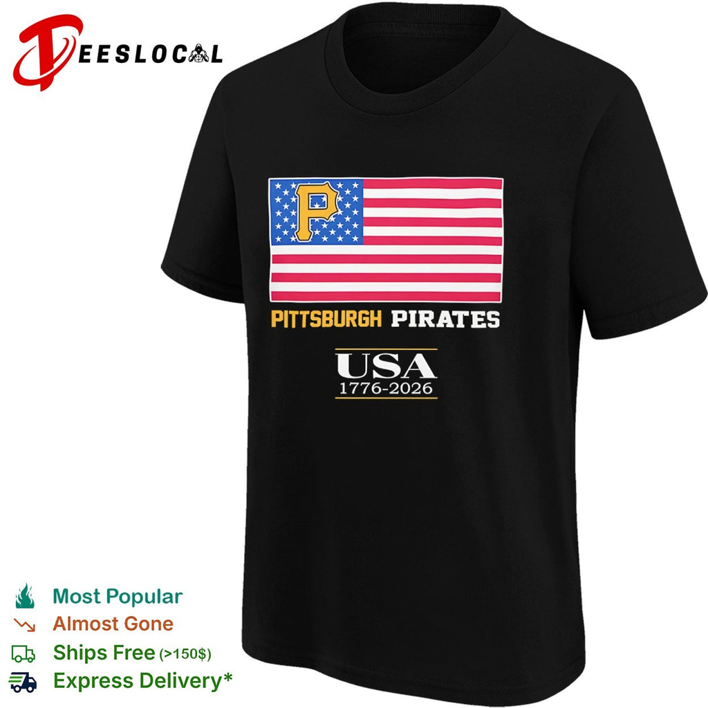 Pittsburgh Pirates USA 1776 2026 American Flag Logo Patriotic Baseball Team shirt