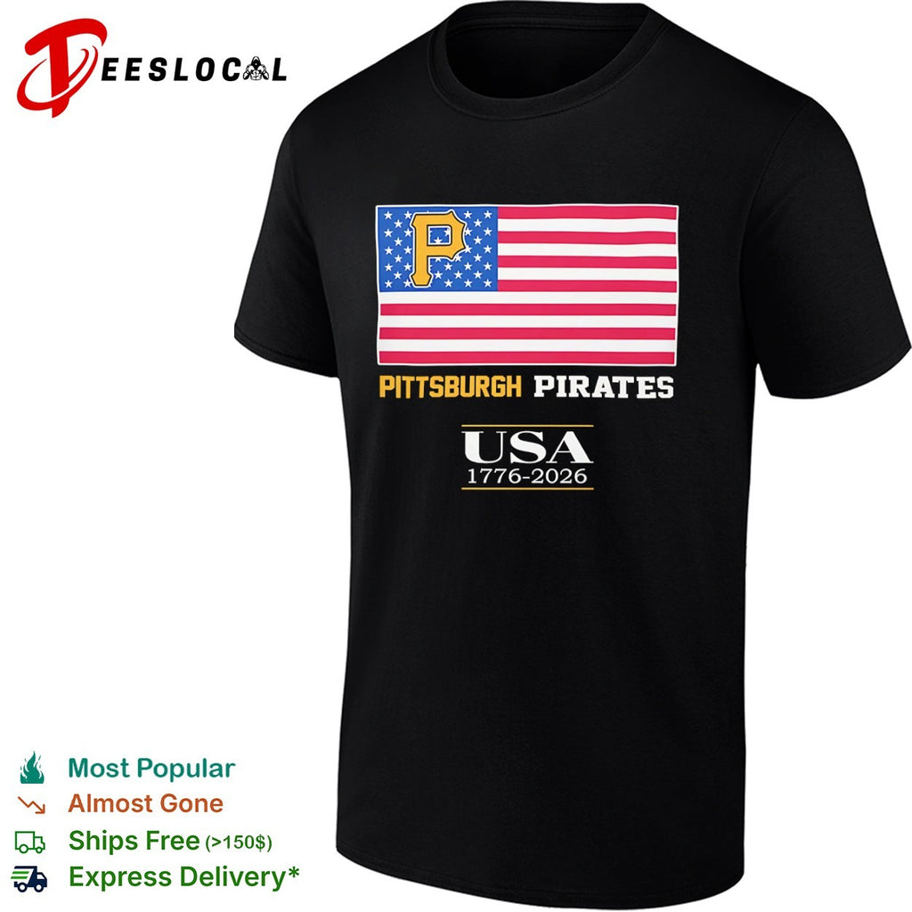Pittsburgh Pirates USA 1776 2026 American Flag Logo Patriotic Baseball Team shirt
