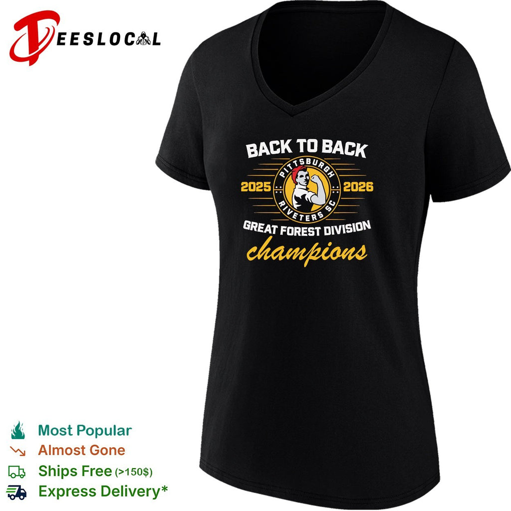 Pittsburgh Riveters SC Back To Back Green Forest Champs shirt