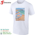 Plage Fondbel’eau Alger watercolor boats shirt