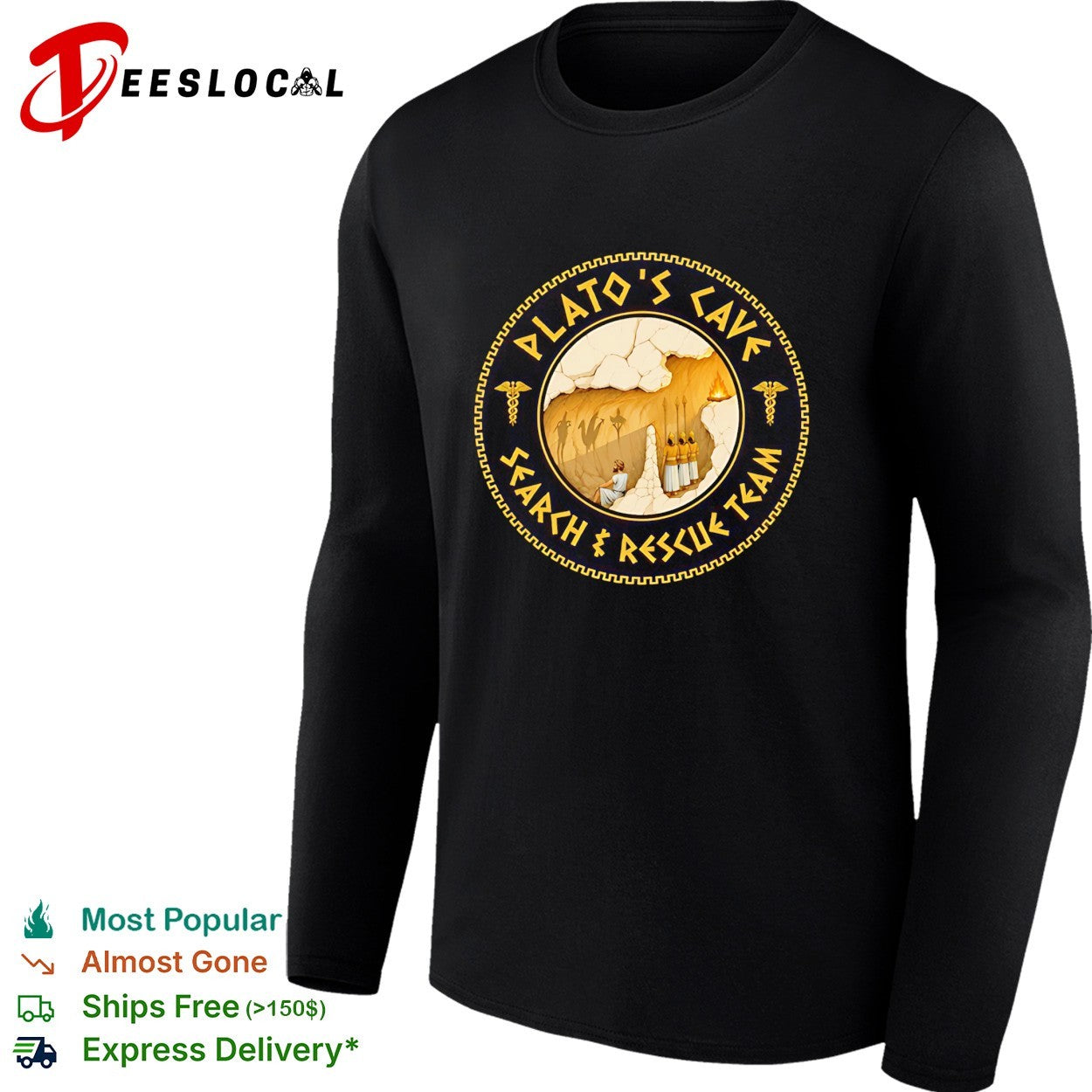 Plato’s cave search and rescue team philosophy shirt