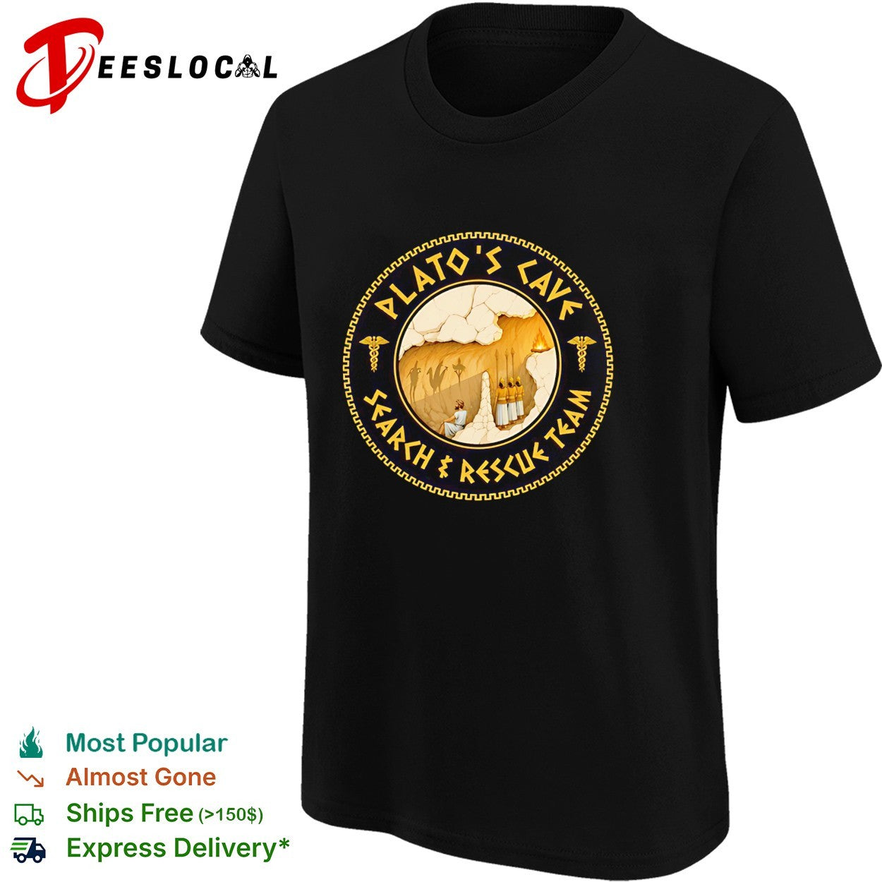 Plato’s cave search and rescue team philosophy shirt