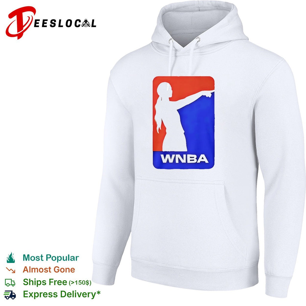 Pointing woman WNBA logo style Sophie Cunningham shirt