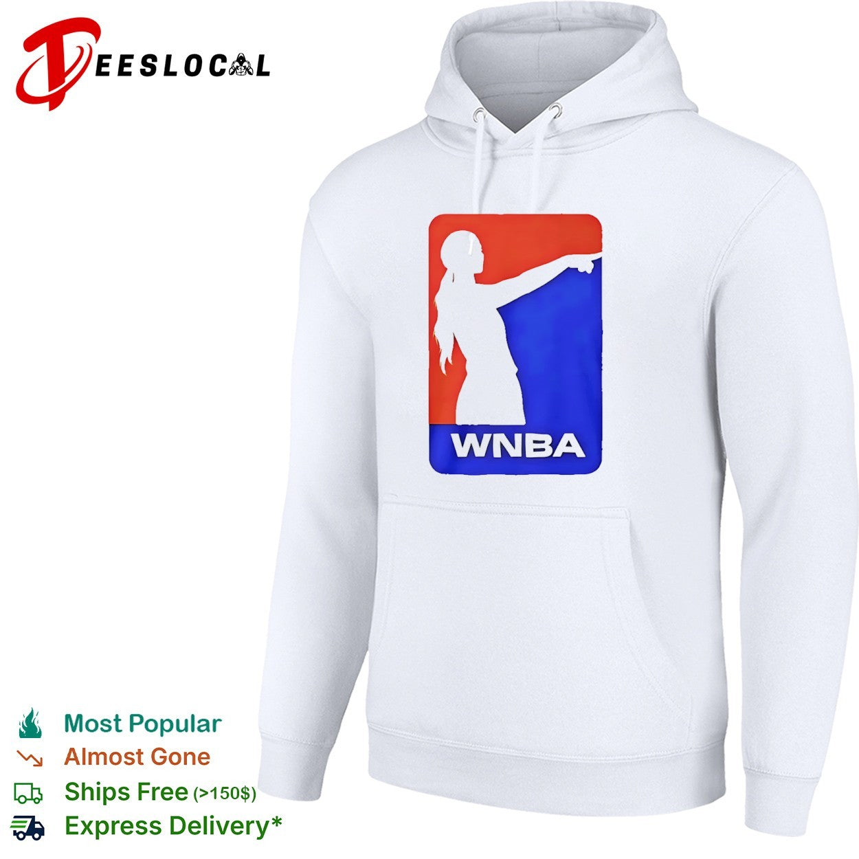Pointing woman WNBA logo style Sophie Cunningham shirt
