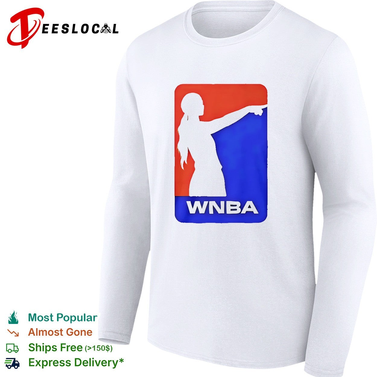 Pointing woman WNBA logo style Sophie Cunningham shirt