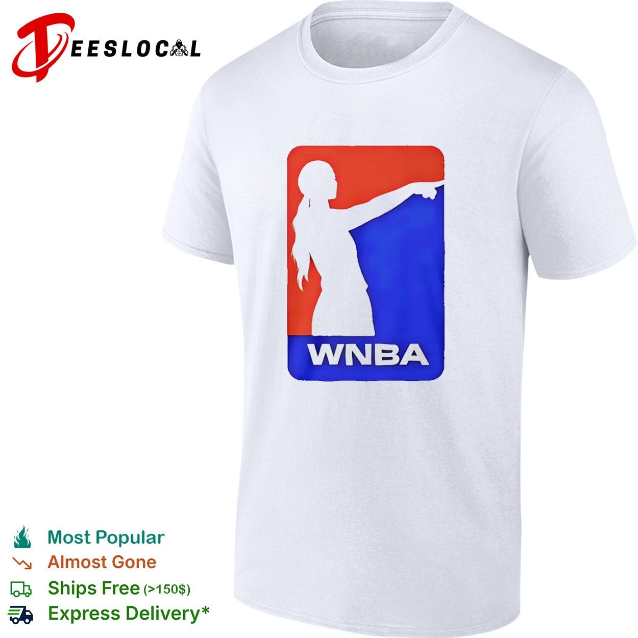 Pointing woman WNBA logo style Sophie Cunningham shirt