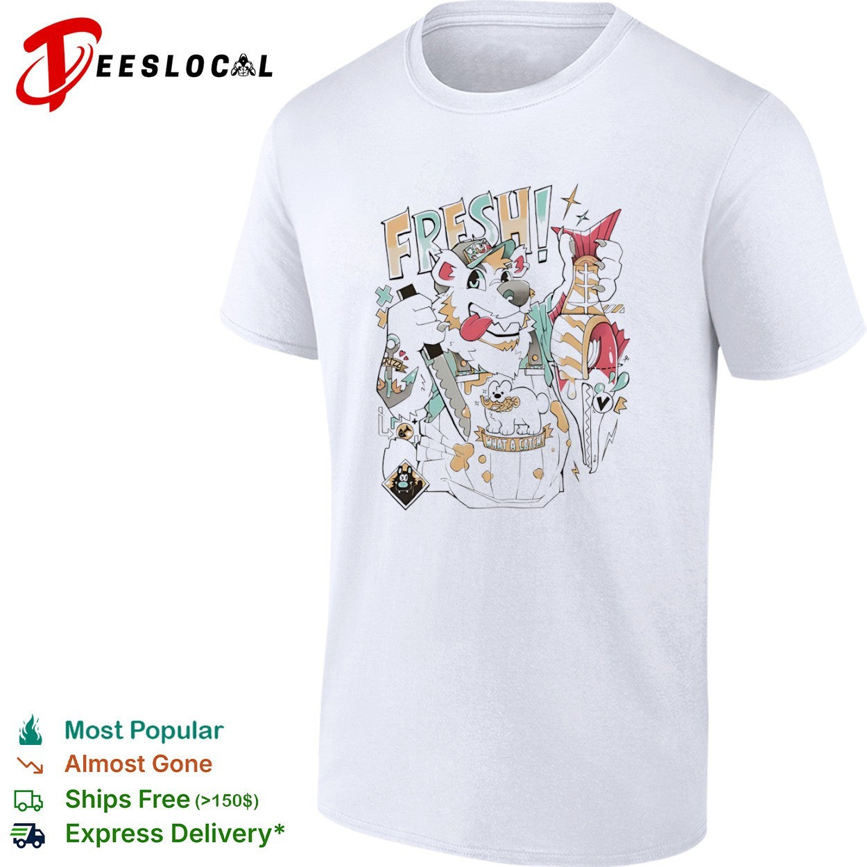 Polar bear fresh what a catch shirt
