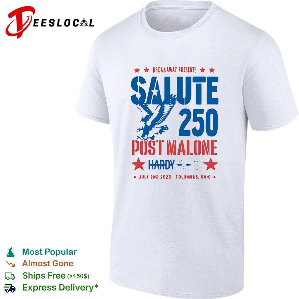 Post Mal Salute 250 Breakaway bald eagle soaring July 2 2026 Columbus Ohio shirt