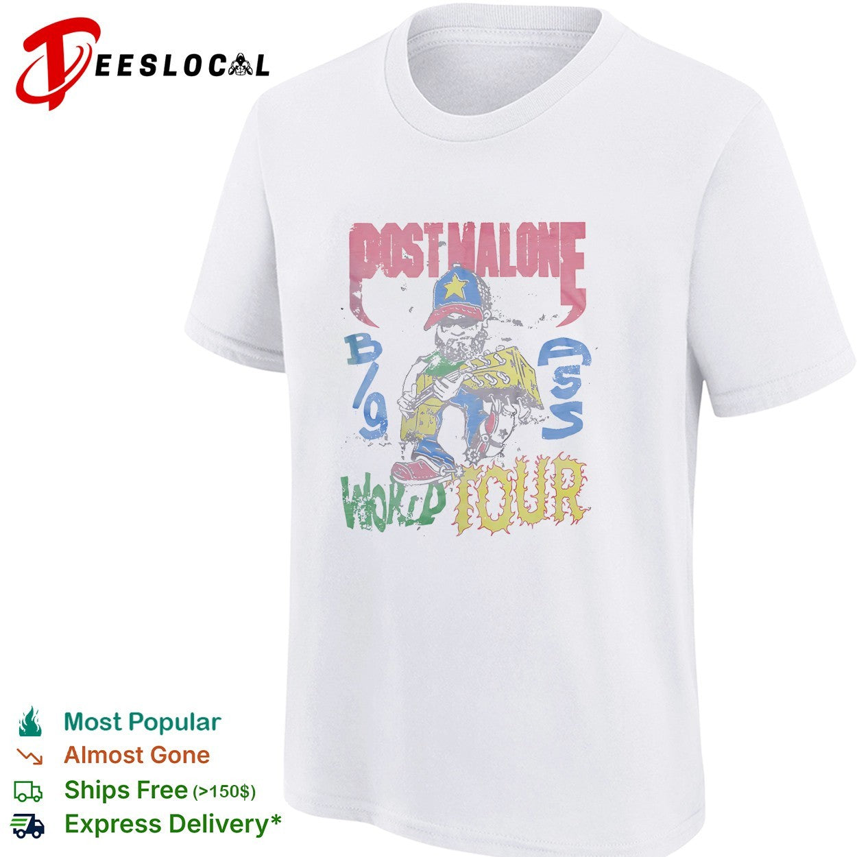 Post Malone Celebrate USA 4th Of July 2026 Big Ass World Tour retro shirt