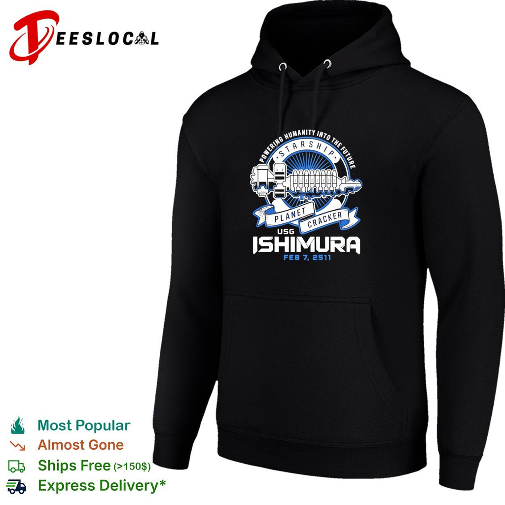 Powering Humanity into the Future Starship Planet Cracker USG Ishimura Feb 7 2511 shirt