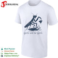 Praying mantis eating head girls will be girls shirt