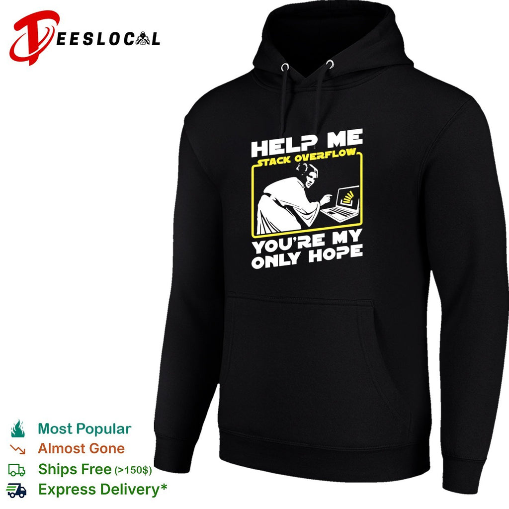 Princess Leia help me Stack Overflow you’re my only hope laptop shirt