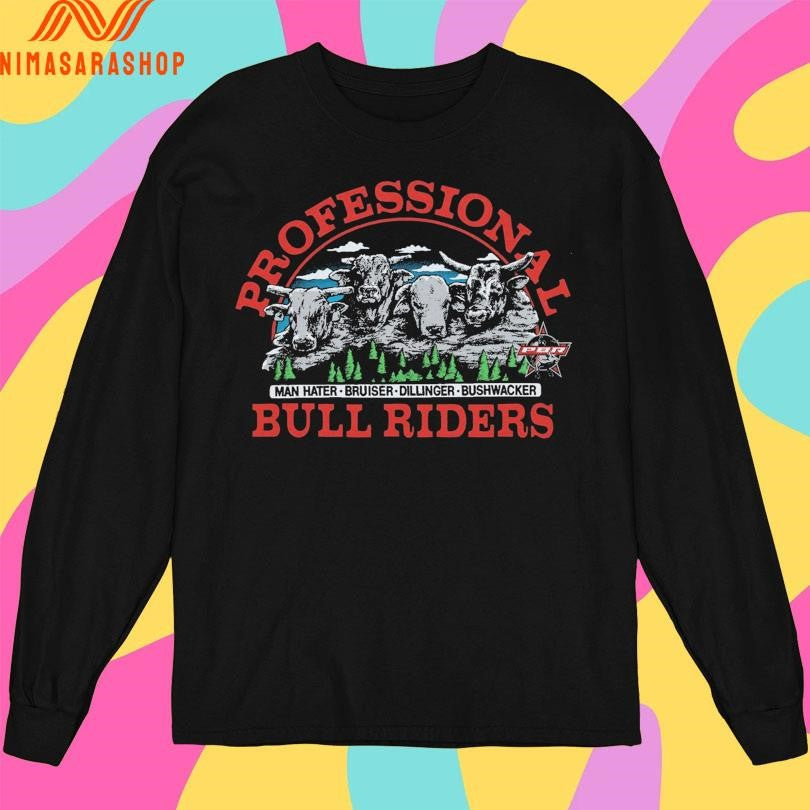 Professional Bull Riders Man Hater Bruiser Dillinger Bushwacker Shirts