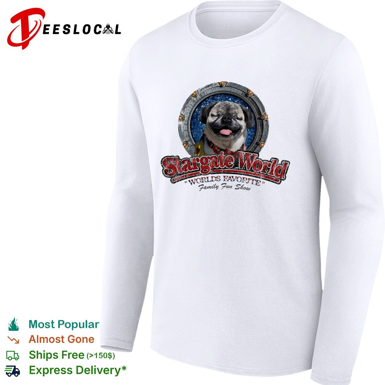 Pug Stargate World Worlds Favorite Family Fun Show Shirt