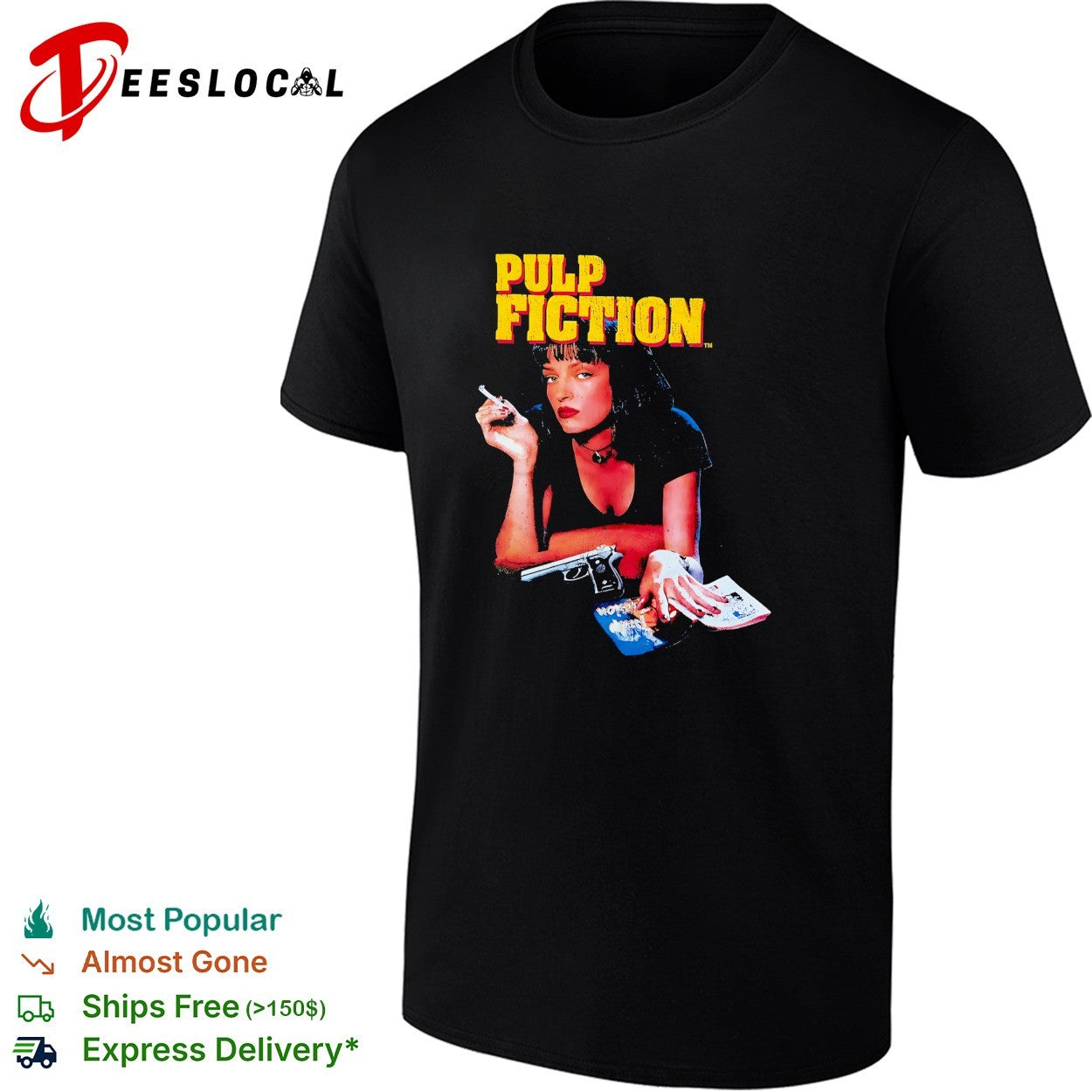 Pulp Fiction Mia Wallace movie poster shirt