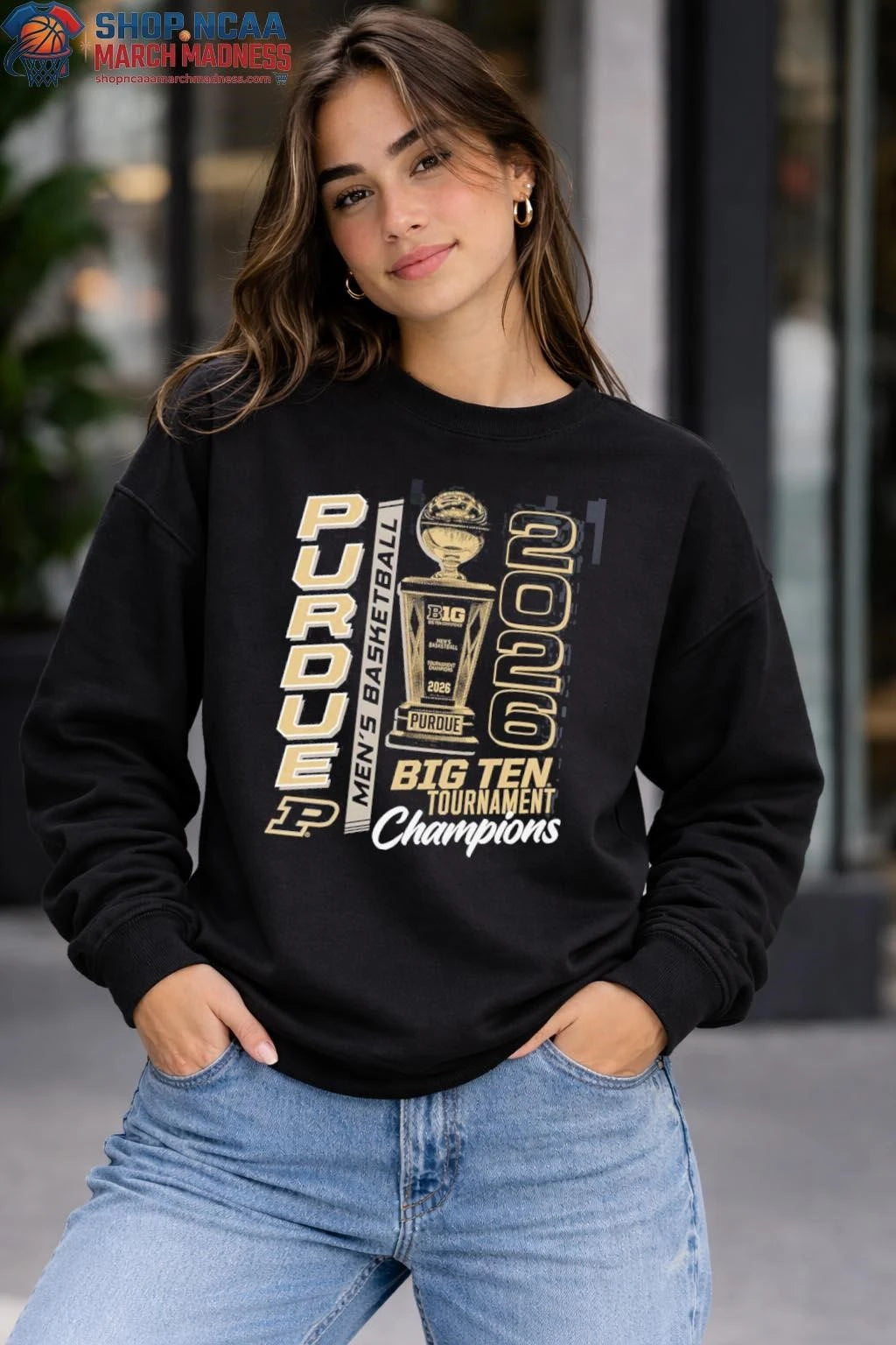 Purdue Boilermakers Men’s Basketball 2026 Big Ten Tournament Champions Trophy T-Shirt Purdue Boilermakers 2026 Shirt
