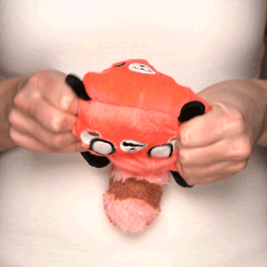 TeeTurtle Reversible Red Panda Plushie (Light Red + Red)
