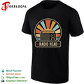 Radio Head Retro Sunset Design with Radio shirt