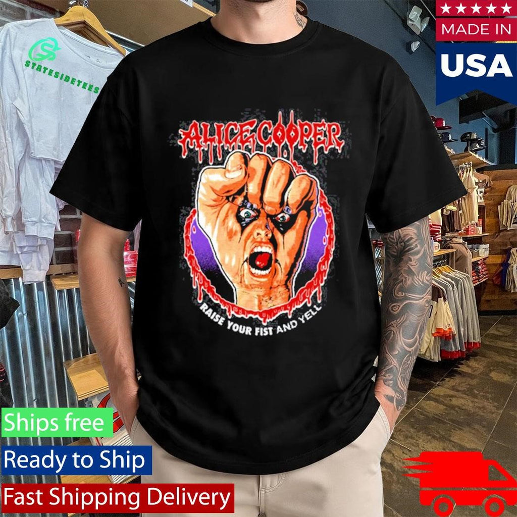 Raise Your Fist Vignette Alice Cooper Shirt