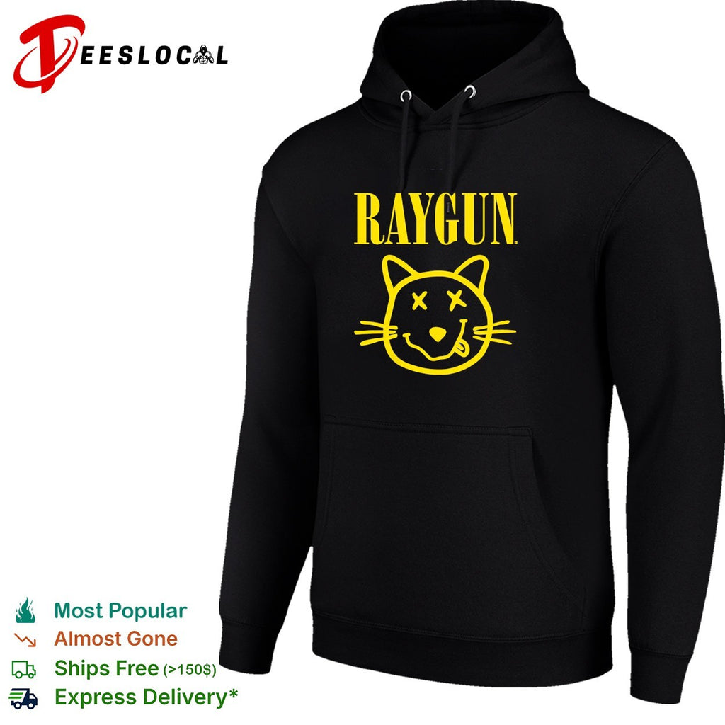 Raygun smiley cat logo shirt