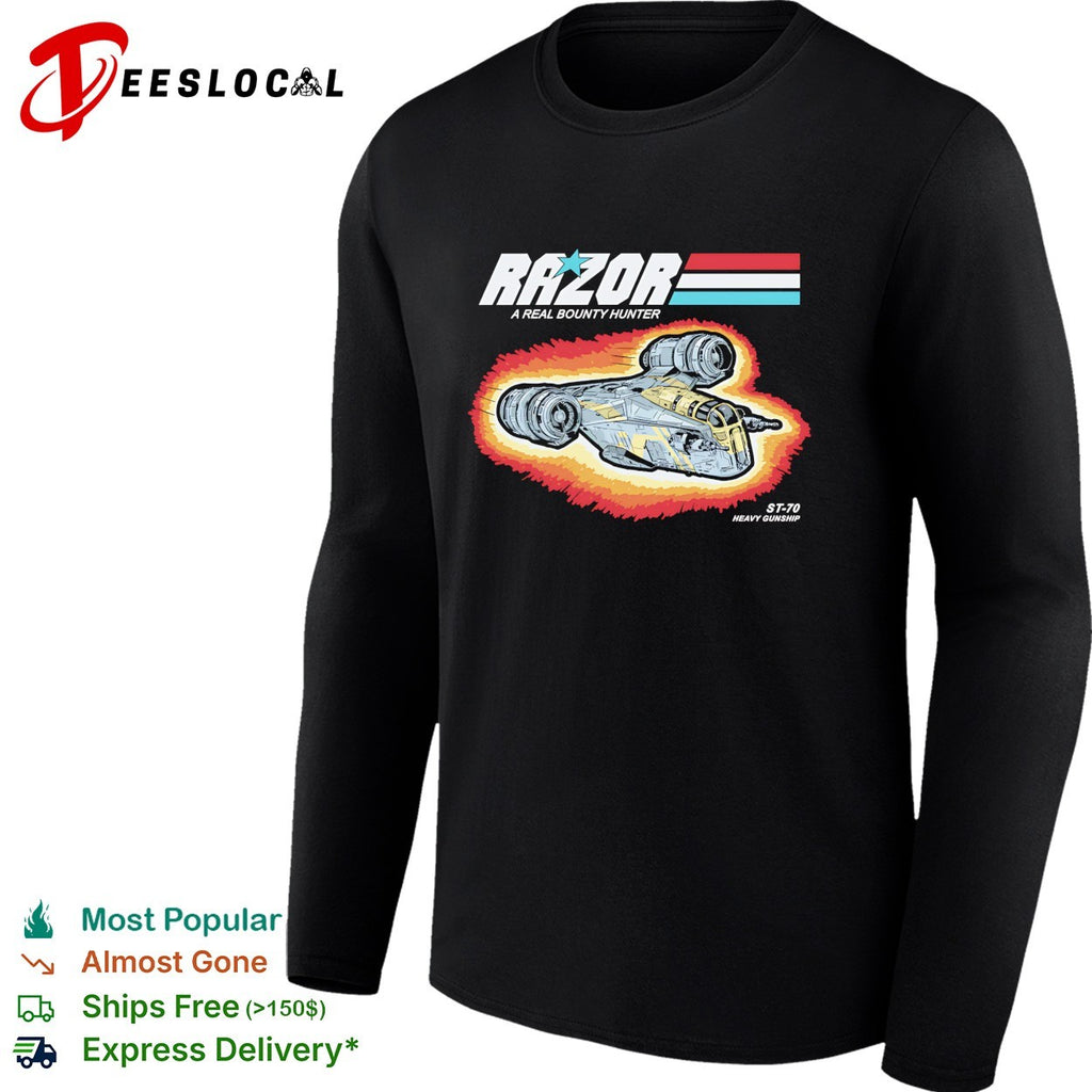 Razor a real bounty hunter ST 70 heavy gunship GI Joe Mandalorian parody shirt