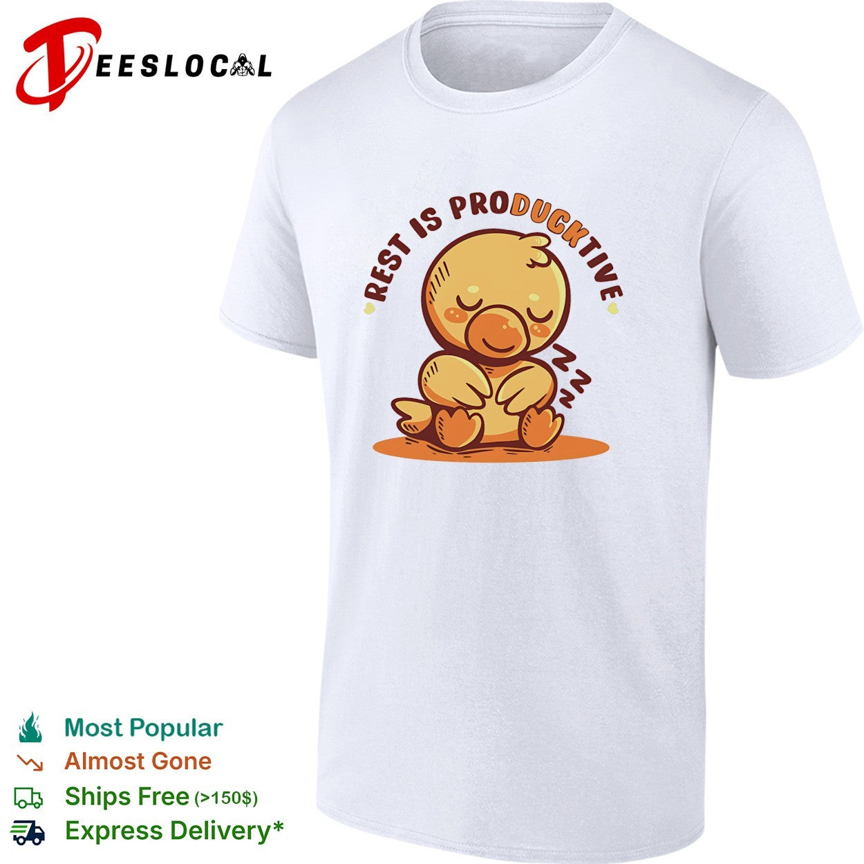 Rest is ProDucktive a resting duck sleeping shirt