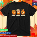 Retro Rock Paper Scissors Cat Paw Humor Pet Lover Meme Shirt