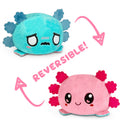 TeeTurtle Reversible Axolotl Plushie (Pink + Aqua Worried)