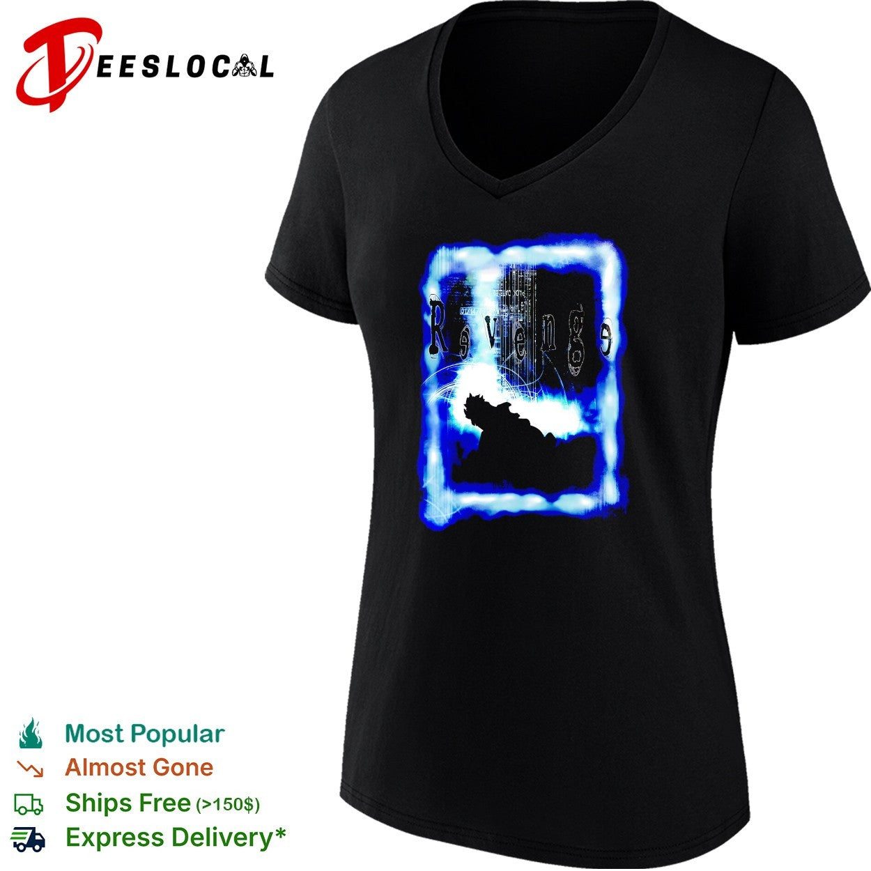Revenge anime character glowing streetwear shirt