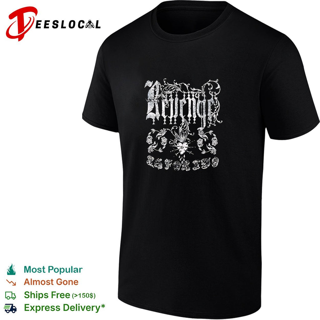 Revenge is for you gothic flaming heart roses shirt