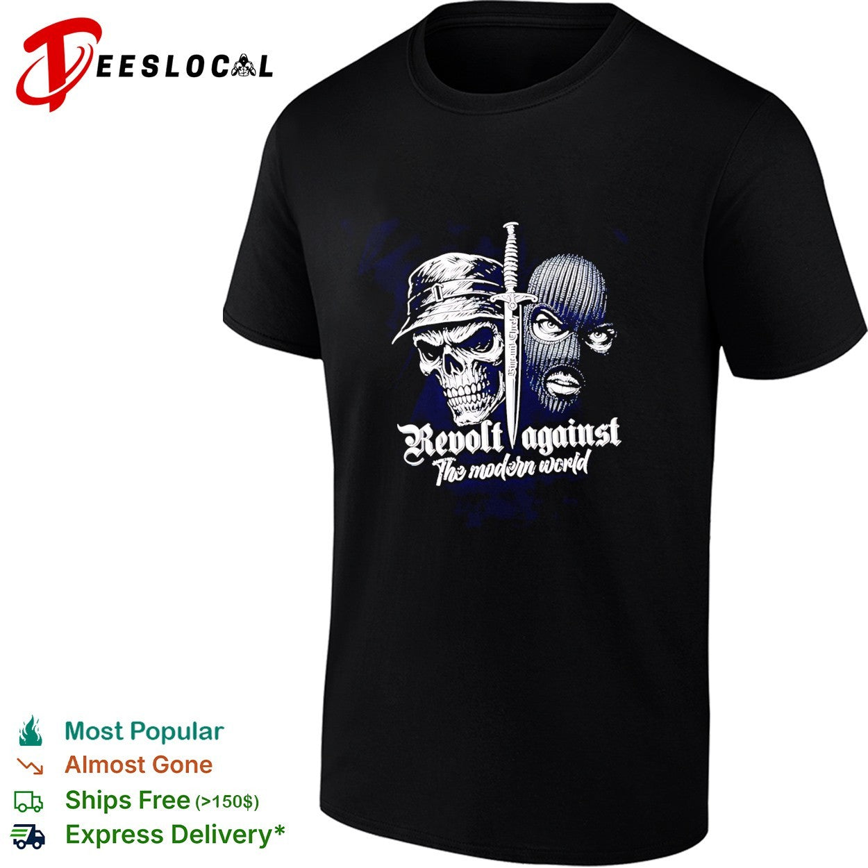 Revolt Against the Modern World Skull and Balaclava shirt