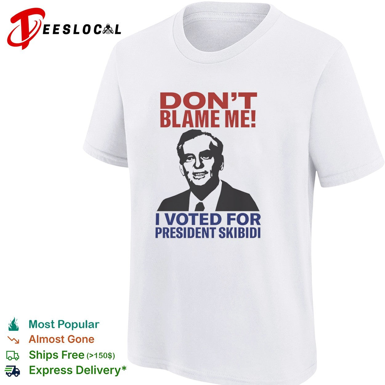 Richard Nixon don’t blame me I voted for President Skibidi portrait shirt