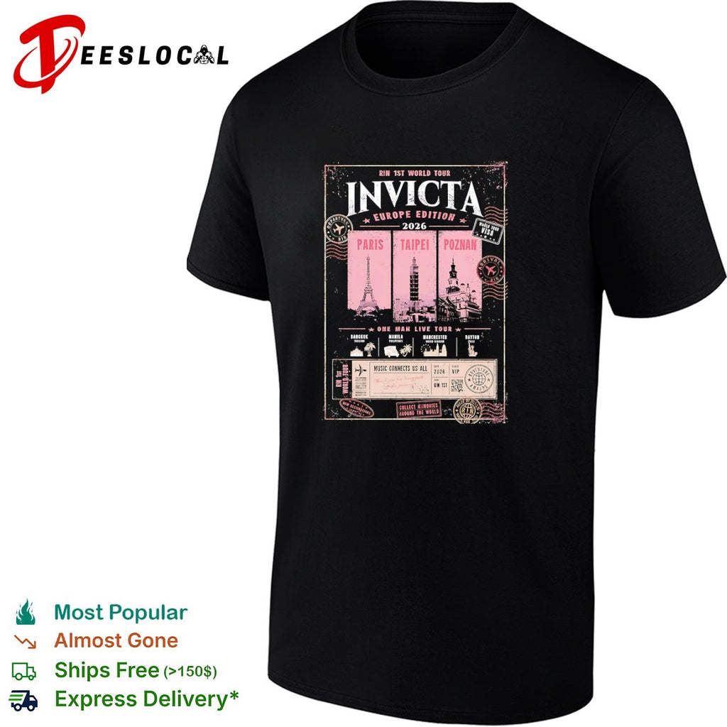 Rin 1st World Tour Invicta Europe Edition 2026 Paris Taipei Poznan Bangkok shirt