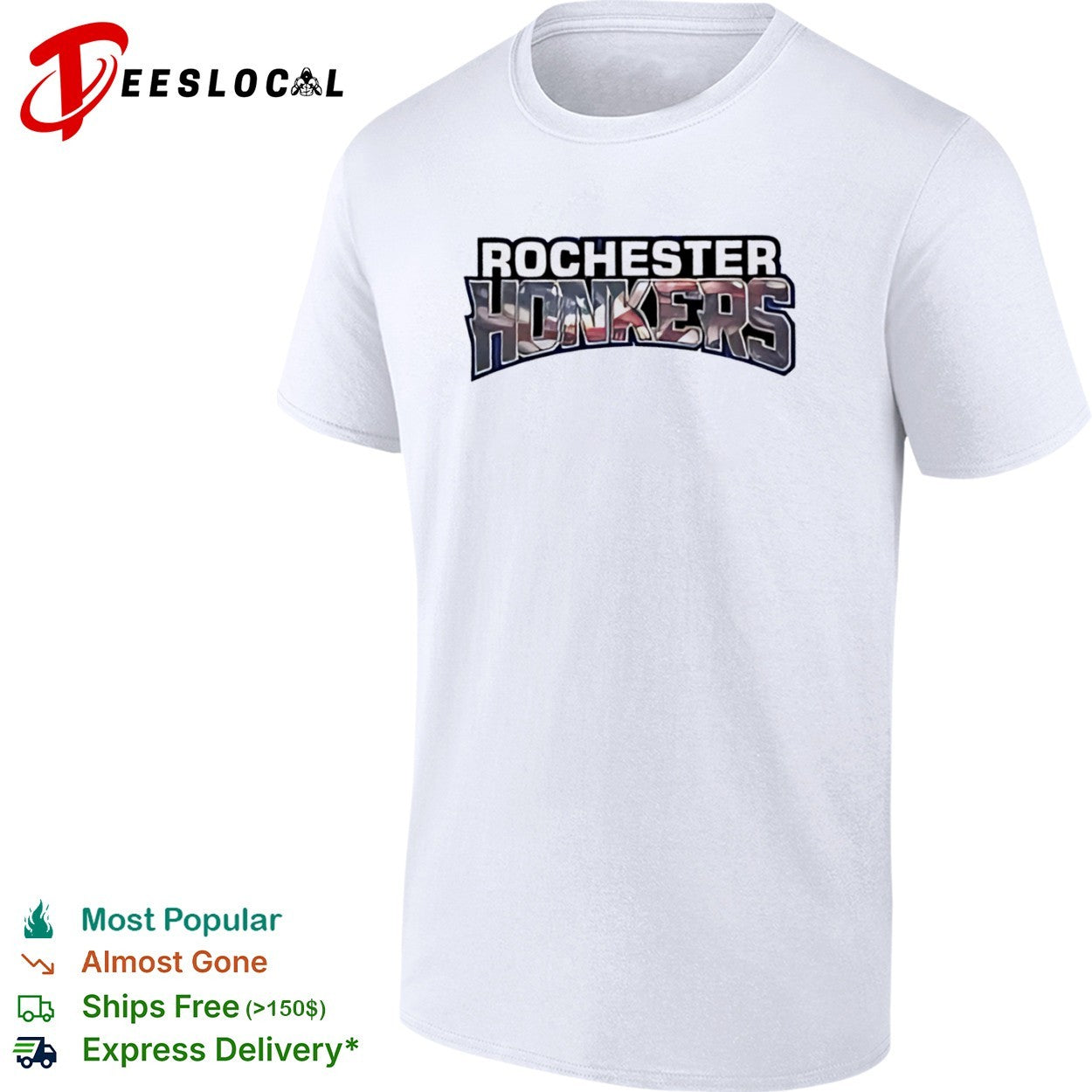 Rochester Honkers Northwoods League Baseball Team American Flag Pattern shirt