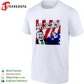 Ronald Reagan let them eat jellybeans American flag shirt