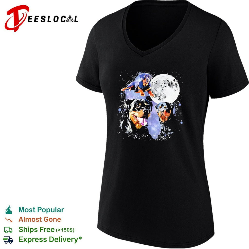 Rottweiler Galaxy Moon Space Celestial Dog Breed Lover Pet Owner shirt