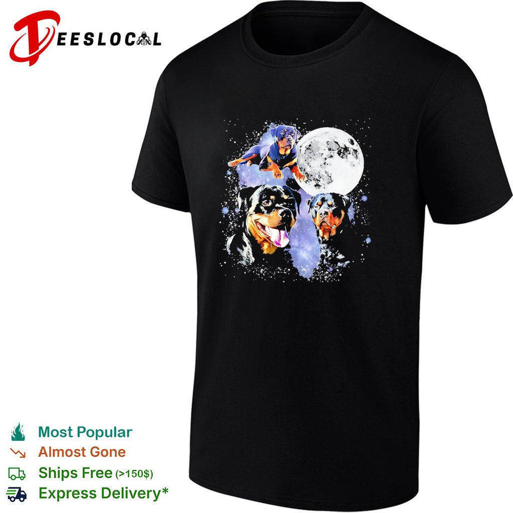 Rottweiler Galaxy Moon Space Celestial Dog Breed Lover Pet Owner shirt