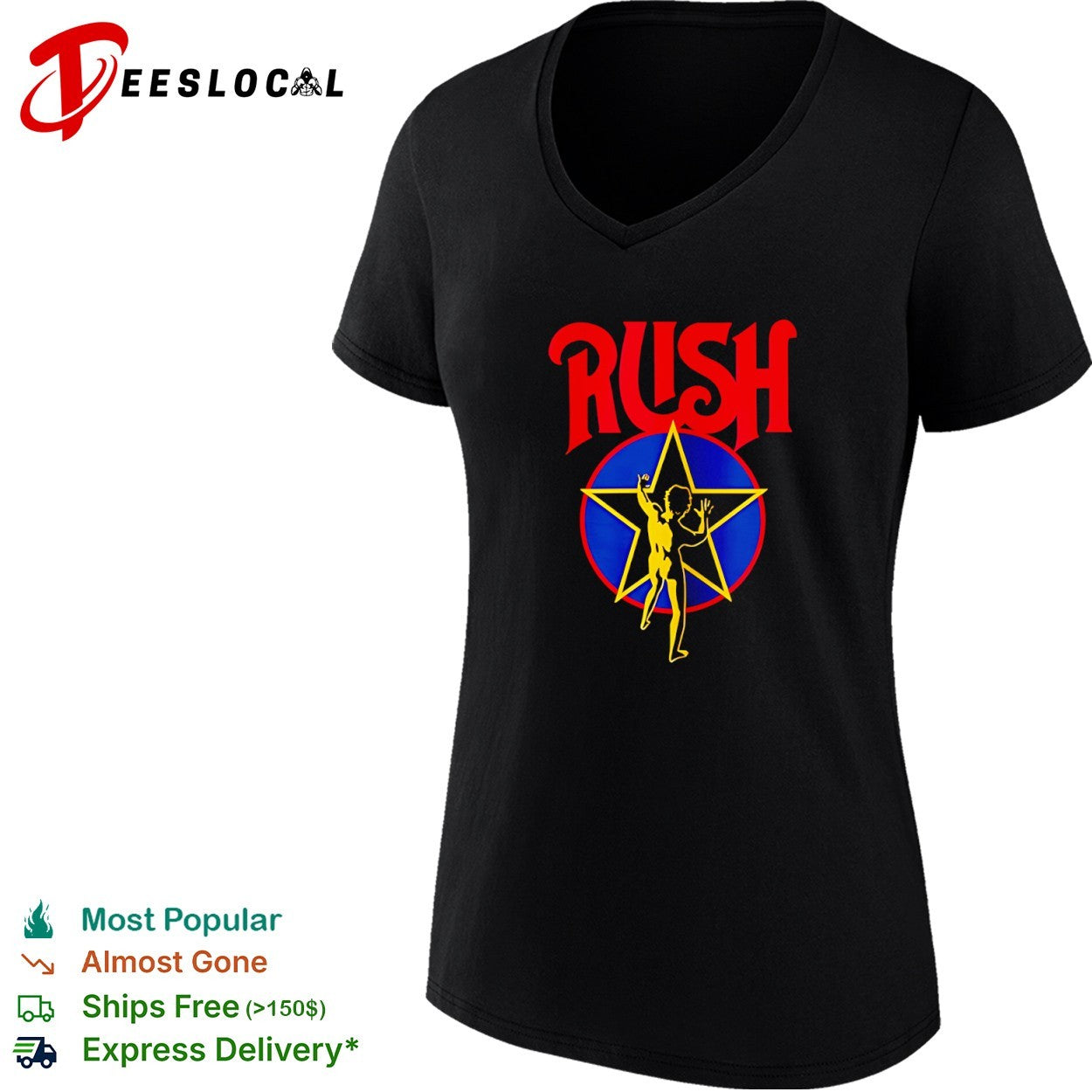Rush starman red graphic shirt