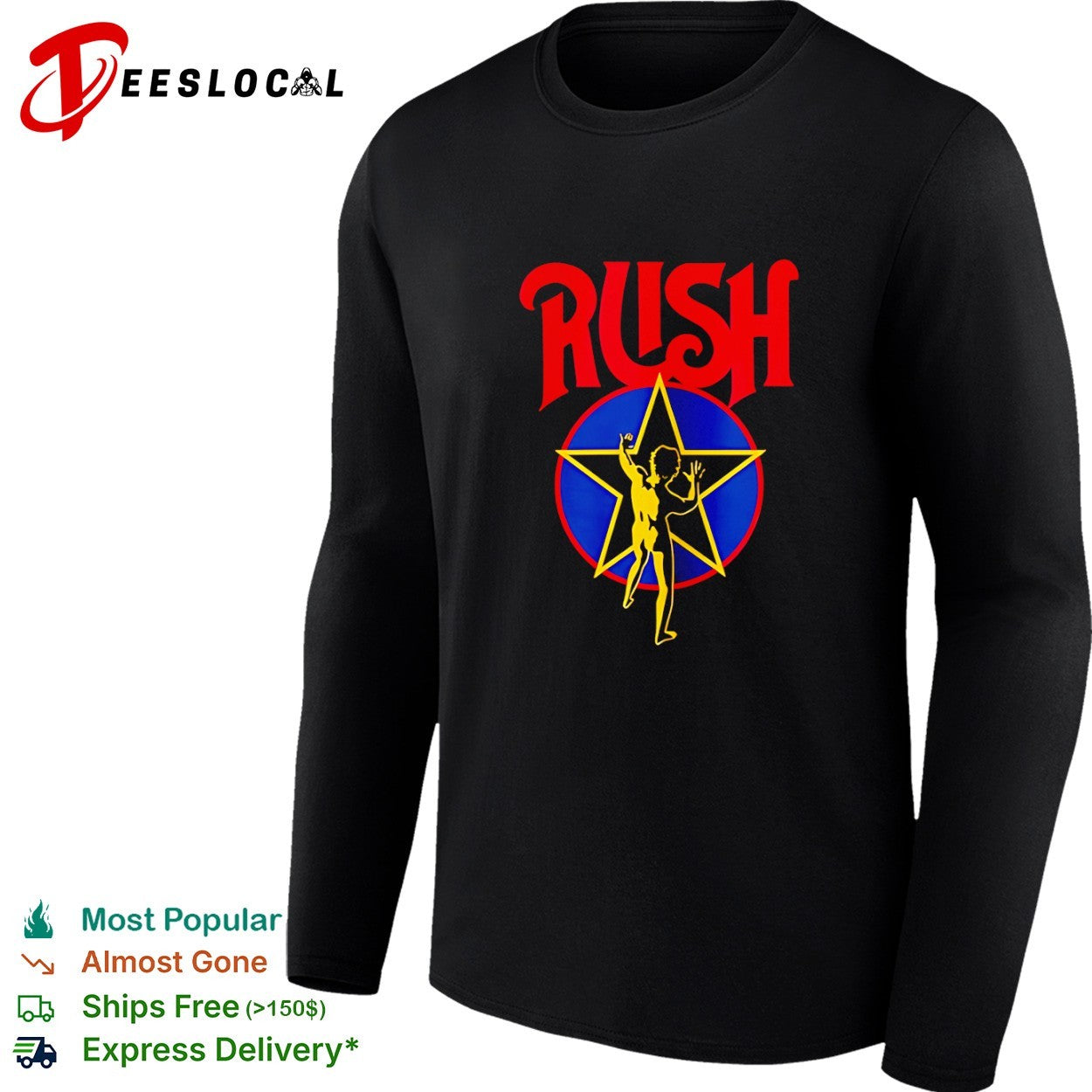 Rush starman red graphic shirt