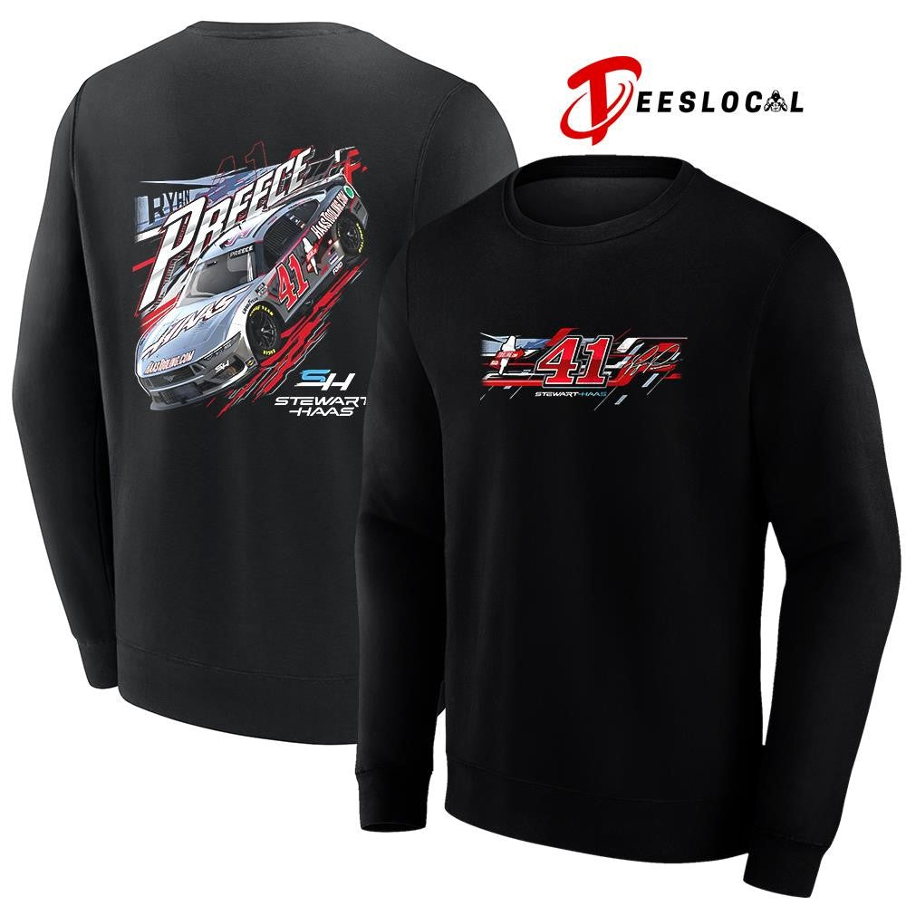 Ryan Preece No 41 Stewart Haas car racing signature graphic shirt
