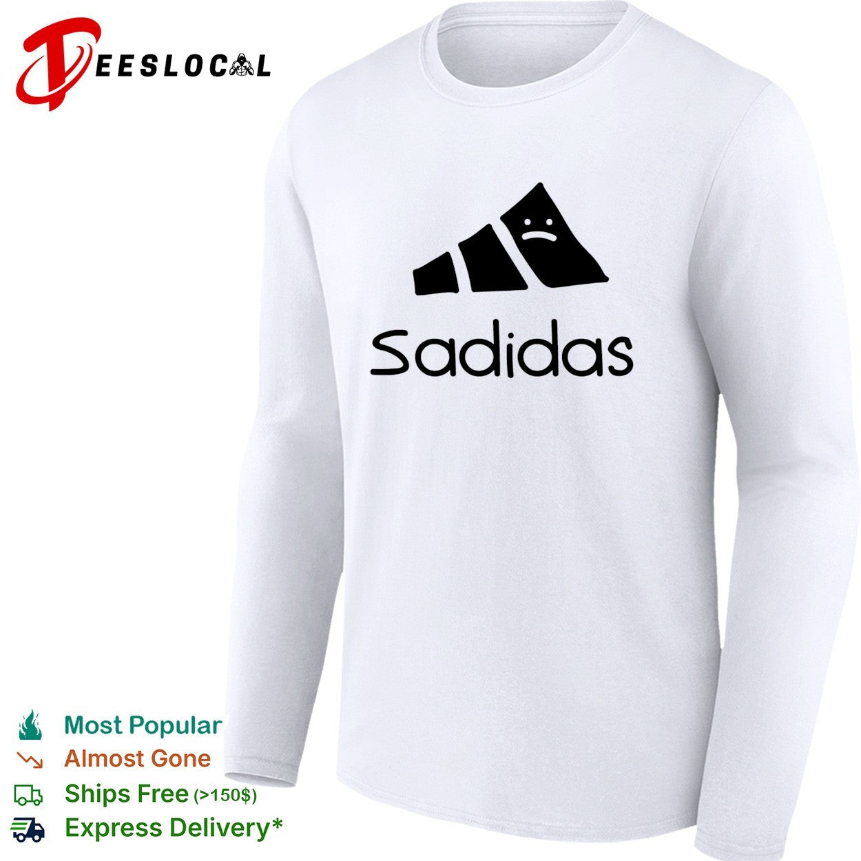 Sadidas parody logo shirt