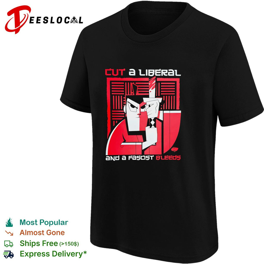 Samurai Jack style sword liberal fascist political shirt