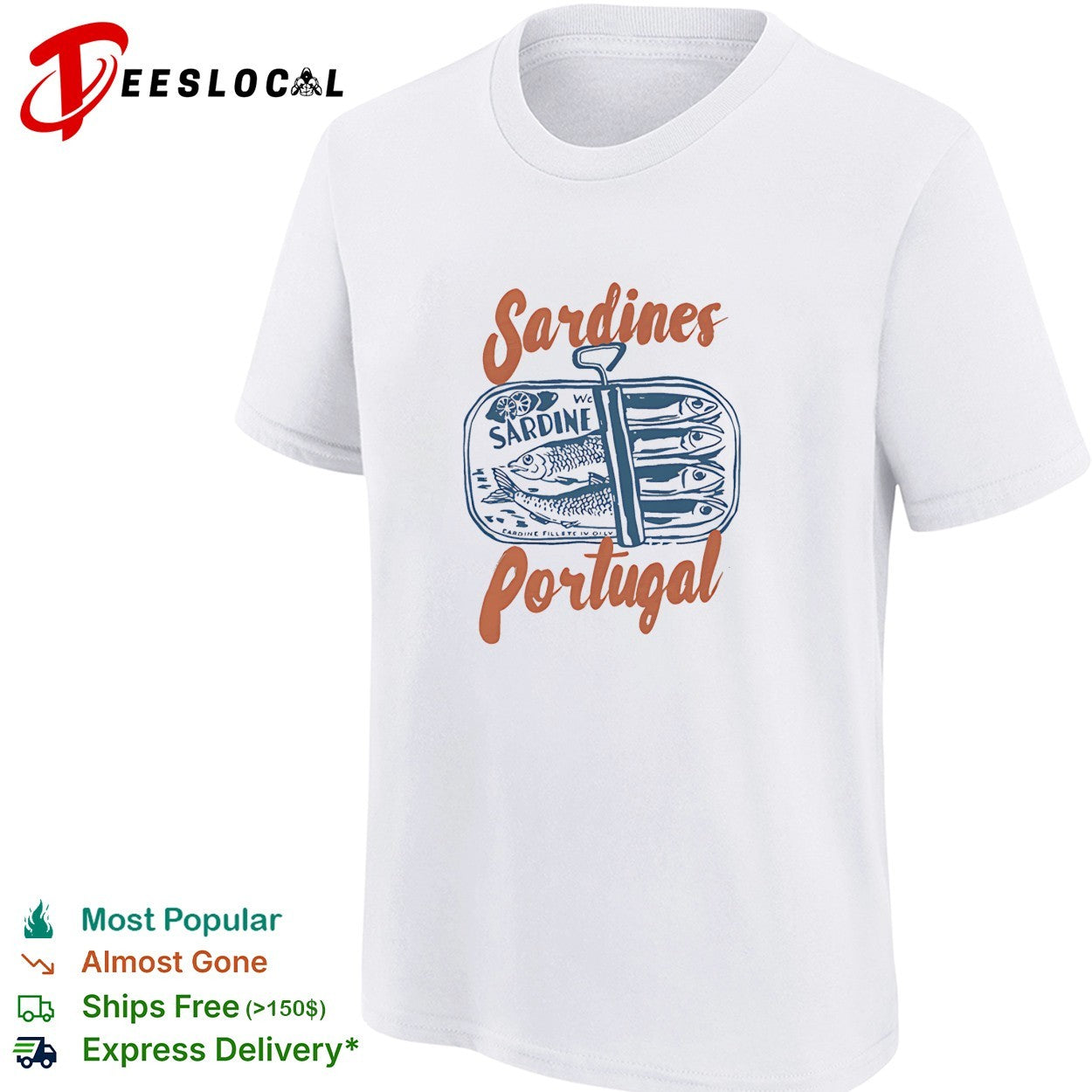 Sardines Portugal sardine tin shirt