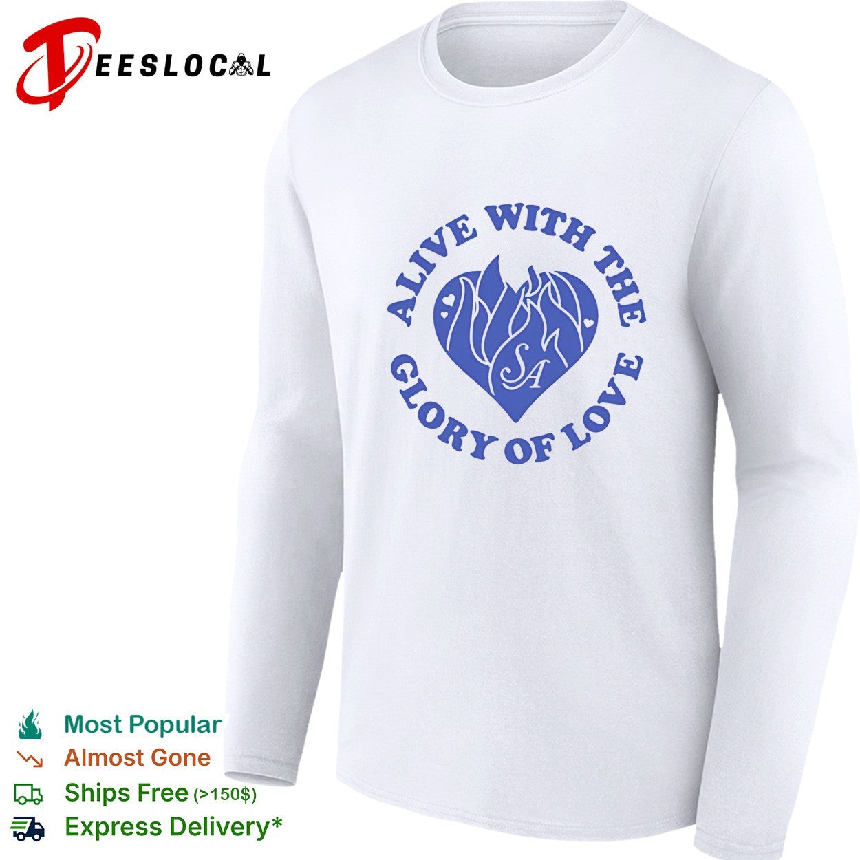 Say Anything alive with the glory of love badge shirt