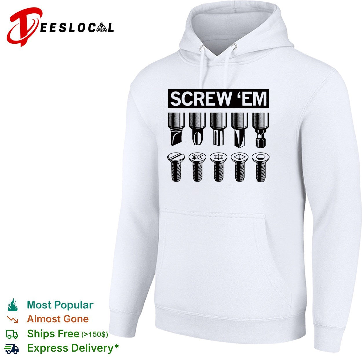 Screw ’em screwdriver bits types chart shirt