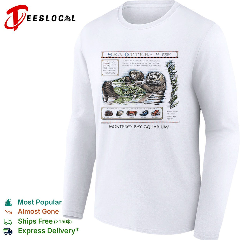 Sea Otter Enhydra Lutris Monterey Bay Aquarium Primary Food Sources shirt