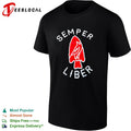 Semper Liber red owl arrowhead OVO shirt