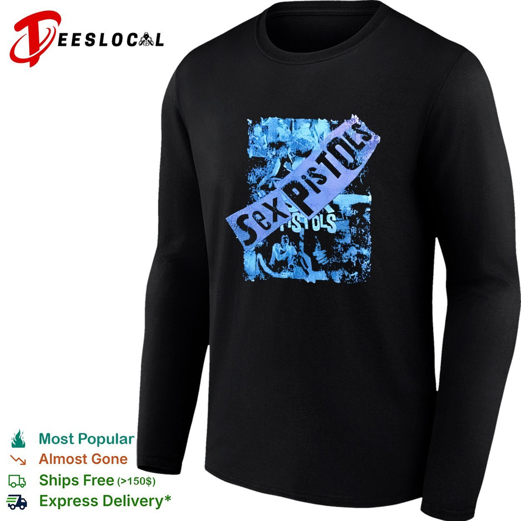 Sex Pistols band distressed photo collage shirt