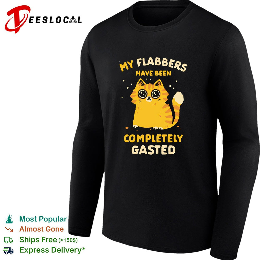 Shocked cartoon cat my flabbers have been completely gasted shirt